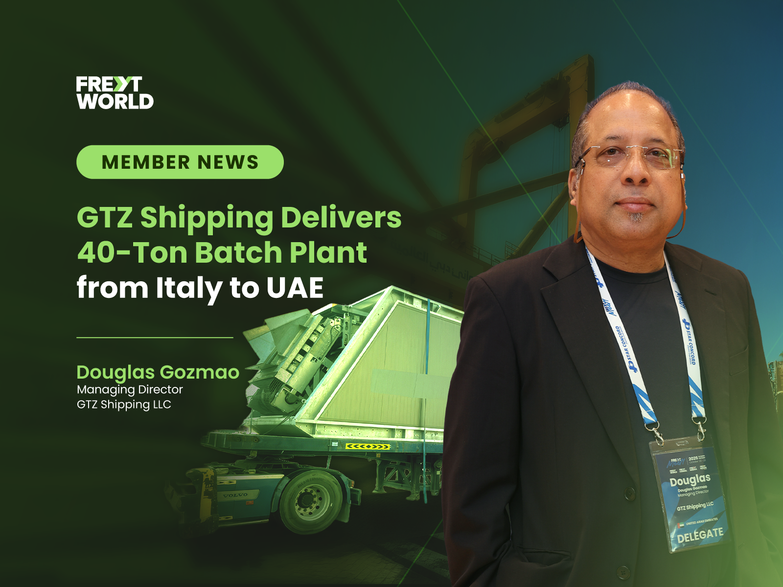 GTZ Shipping Delivers 40-Ton Batch Plant from Italy to UAE